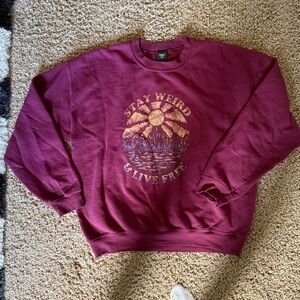 OBEY Burgundy Graphic Sweatshirt